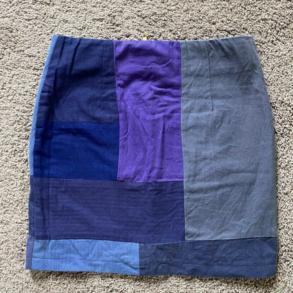 Rodebjer Patchwork Blue Skirt - image 3